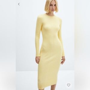 NWT Yellow Knit Mango dress